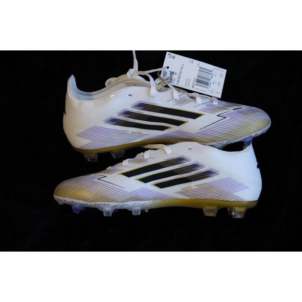 adidas F50 Elite FG Kids Soccer Cleats White Gold JH7713 NWT Firm Ground Size 5